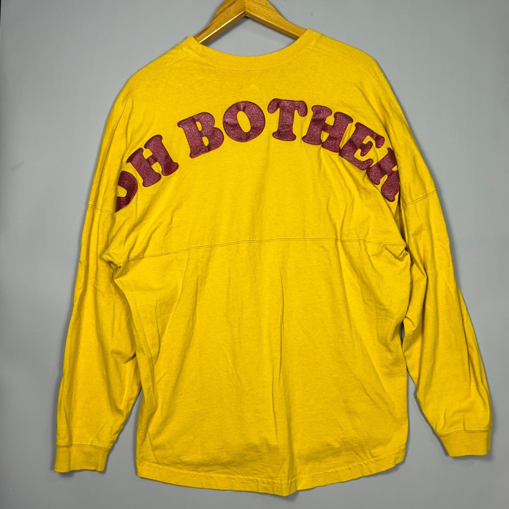 Disney Winnie the Pooh‎ Spirit Jersey Womens Size Large Cotton Yellow Gorpcore